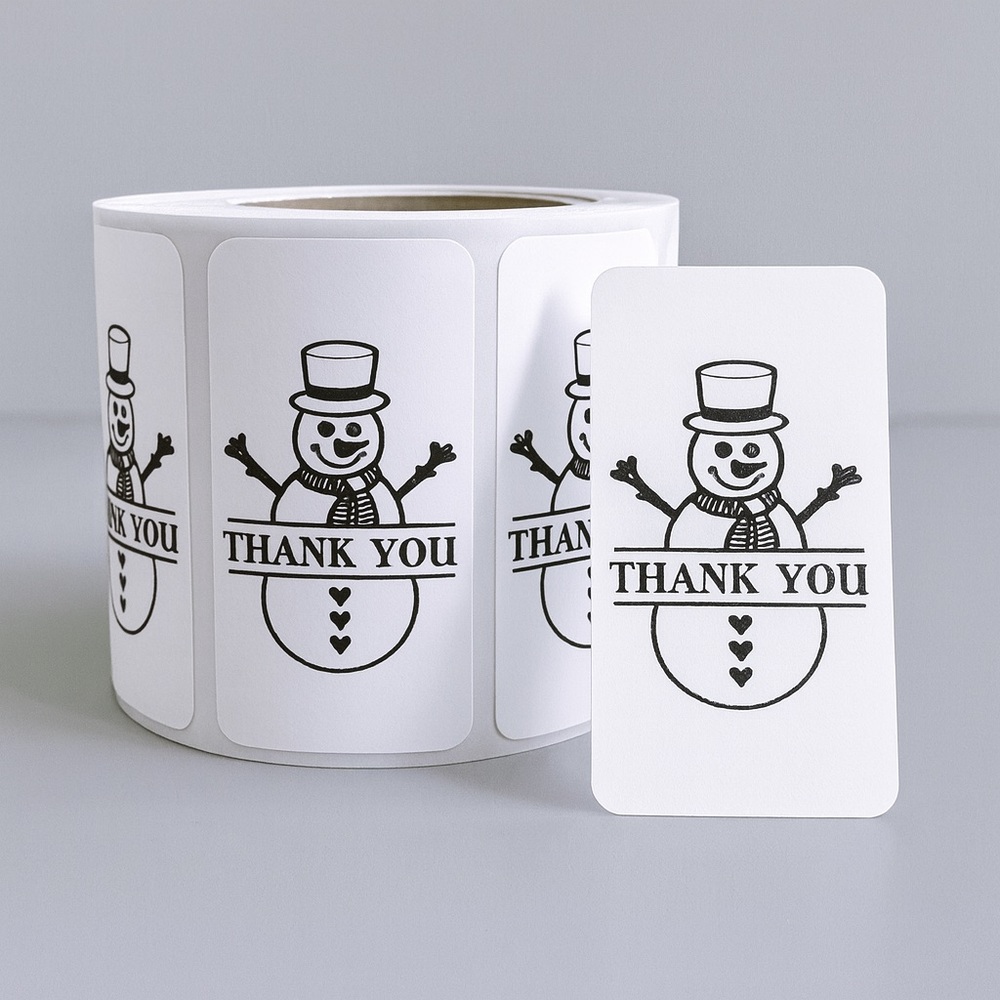 Pack of 100 Stickers | Thank you stickers for Christmas |Packaging Supplies - Picture 1 of 15